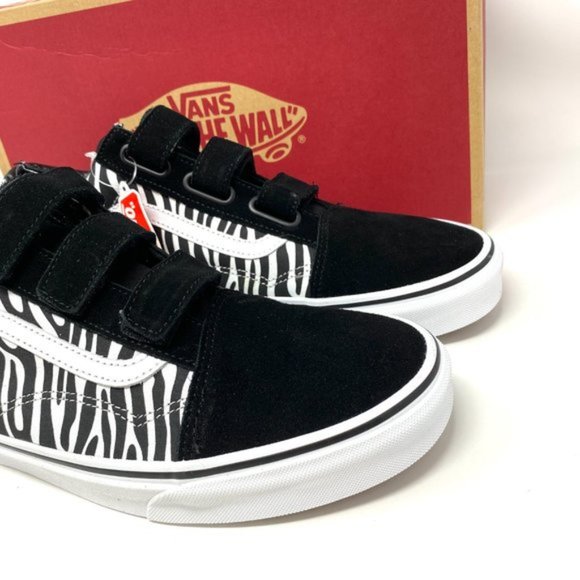VANS Old Skool V Zebra Black Suede Canvas Sneakers Shoes Womens Size VN0A3D296DB - Picture 11 of 12
